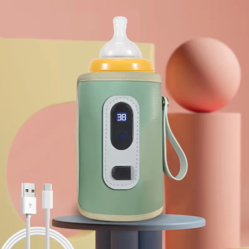 Baby Bottle Insulation Sleeve Portable Baby Bottle Insulation Sleeve LCD Screen USB Bottle Car Travel