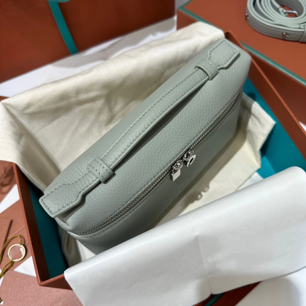 LP Handbag Cowhide Lcu With Lychee loro Markings Commuting piana Simple  Single pockot Shoulder Lunch Box Bag Cosmetic Bag - AliExpress