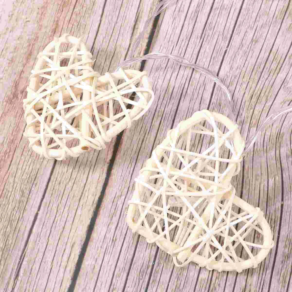 Love Heart String Lights 20LEDs Valentine Rattan Heart Fairy Lights Romantic Ambient Light for Wedding Mothers Day