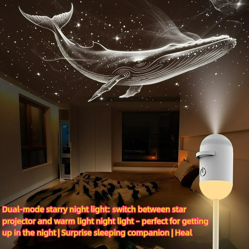 mini proyector de estrellas 2 en 1, lámpara nocturna con cielo estrellado, lámpara ambiental para dormitorio, para dormir y decorar Mini Proyector de Estrellas 2 en 1, Lámpara Nocturna con Cielo Estrellado, Lámpara Ambiental para Dormitorio, para Dormir y Decorar 1