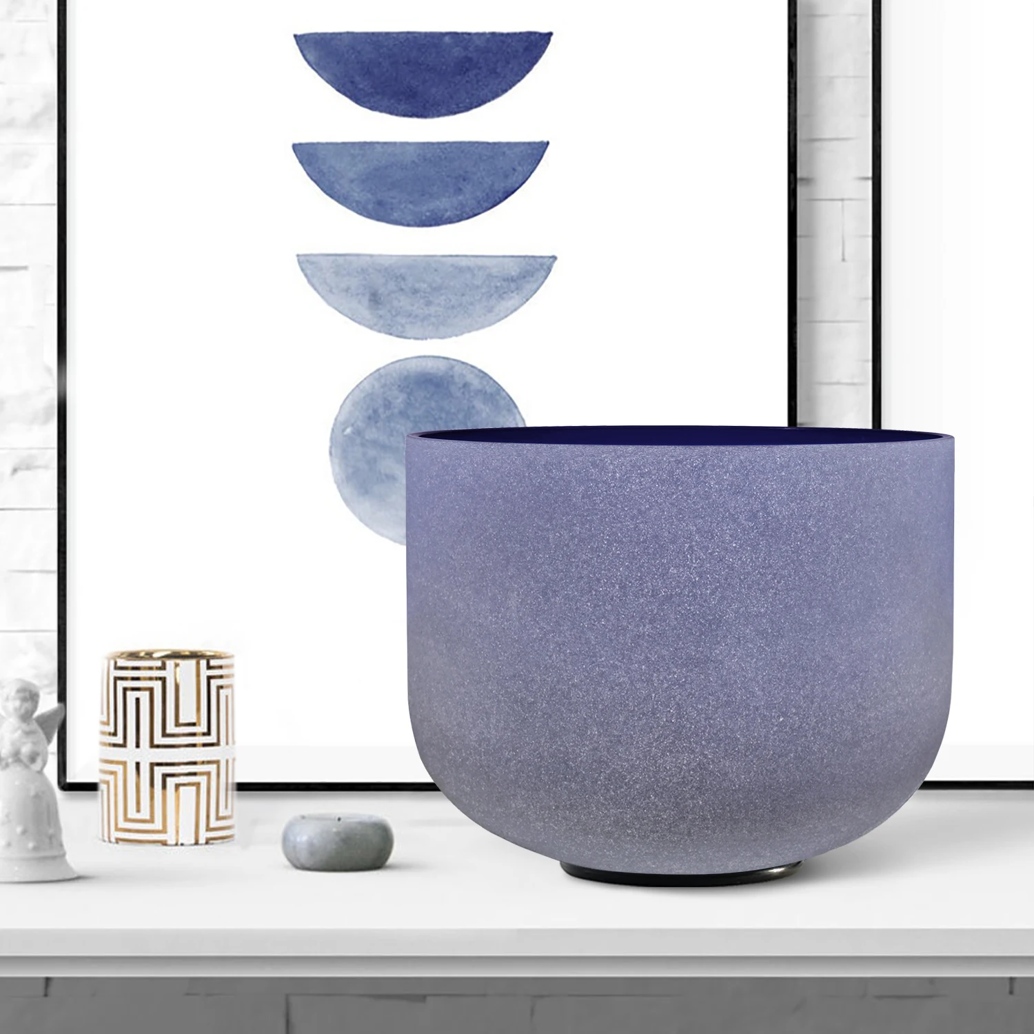 1pc 8" C/D/E/F/G/A/B Note Frosted Quartz Crystal Singing Bowl for Meditation Sound Healing Free Mallet meditation singing bowl