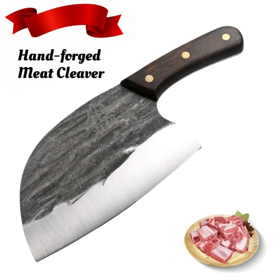 PLYS Chef Knife, Hand Forged Kitchen Knife, Stainless Steel Sharp Meat Cutting Knife, Household cleaver, Meat Cleaver 1