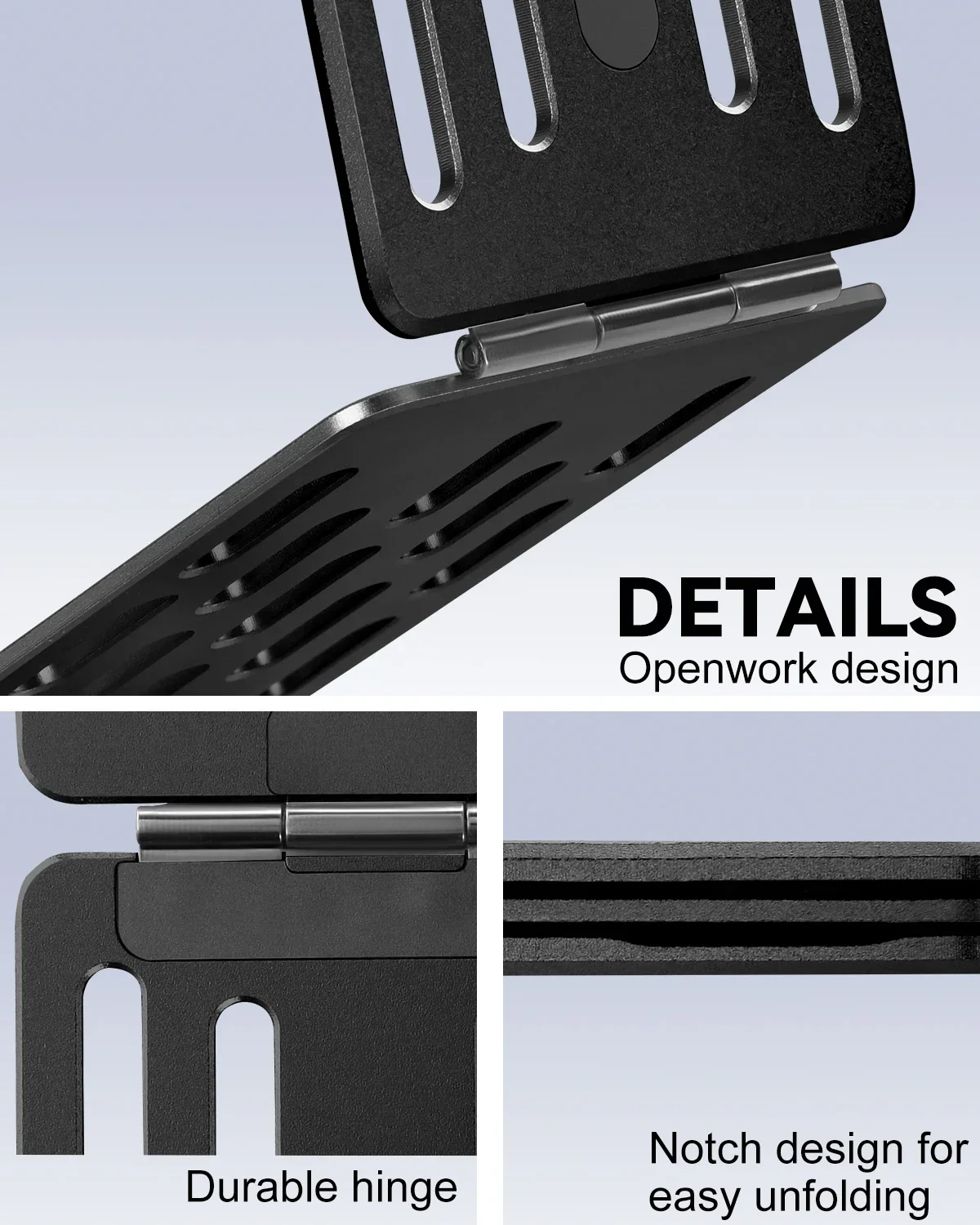 Eary Metal Tri-fold Phone Holder Mount For Desktop Super Magsafe Stand  Adjustable Foldable Universal For IPhone Samsung Xiaomi