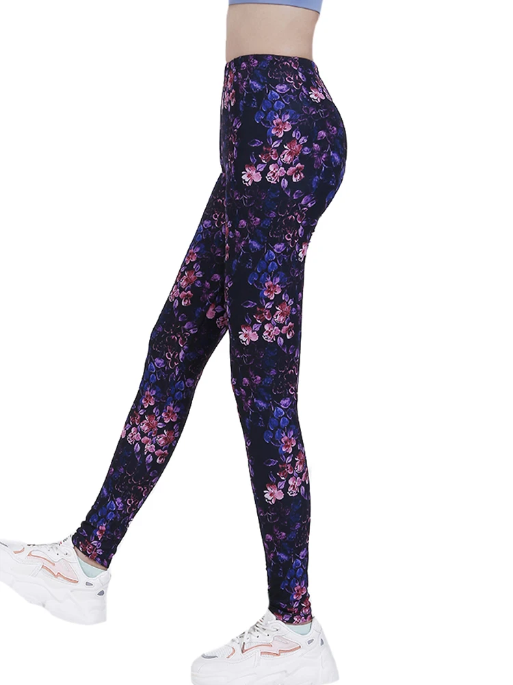 YSDNCHI Summer Flower Printing Leggings Gym Push Up Tights Sports Pencil Pants Women Trousers Fitness Leggins 2022 New