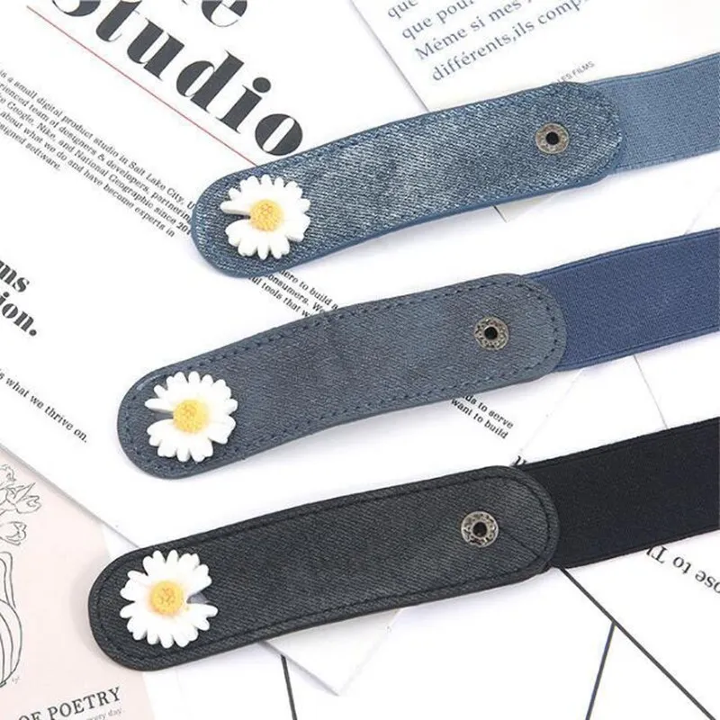 Accessoire Mode Femme Homme Ceinture Élastique Sans Boucle - 5 Pièces Multicolores - Ajustable Et Confortable Pour Jeans, Robes, Pantalons Ceinture Confort Ajustable