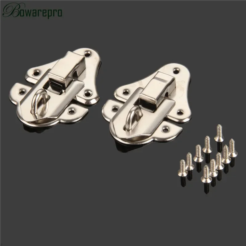 2Pcs Antique Suitcase Drawer Jewelry Wooden Box Toggle Catch Latch Hasps Toggle Lock Cabinet Case Clip Clasp Retro Chests Buckle