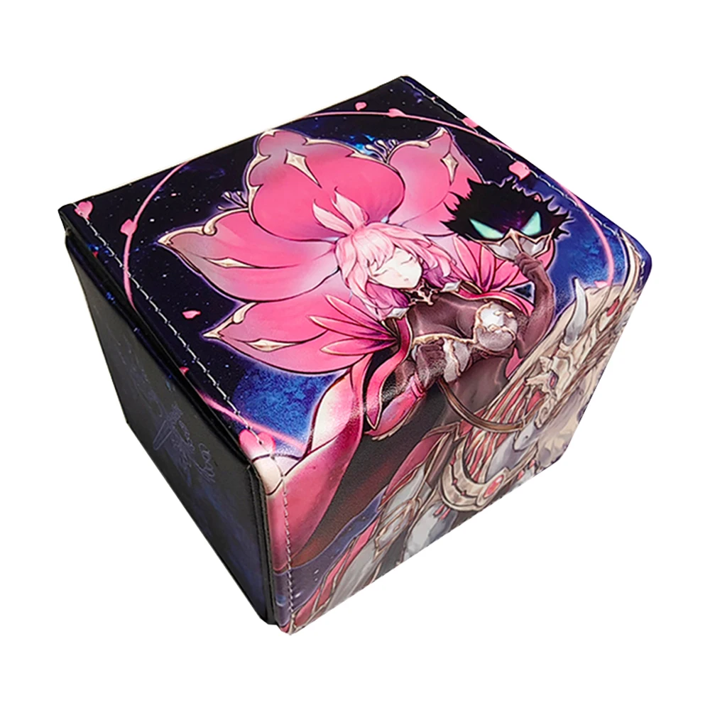 Nuovo Yu-Gi-Oh! Baronne De Fleur Card Box Pu High-End Leather Card Box Dtcg Ptcg Board Game Card Collection Storage Box Gift
