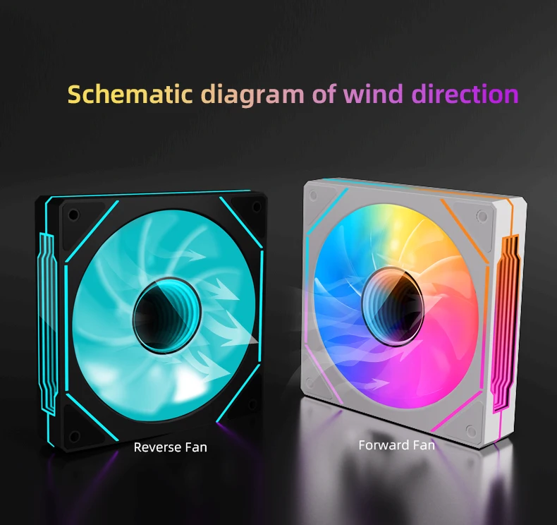 PRISM 4 PRO ARGB 120mm PC Computer Chassis Fan 5V 3Pin 12CM Quiet Cooling Fan 12