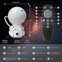 Galaxy Star Astronaut Projector Light Starry Sky Porjectors Lamp Decoration Bedroom Room Nebula LED Night Light Children Gifts 2