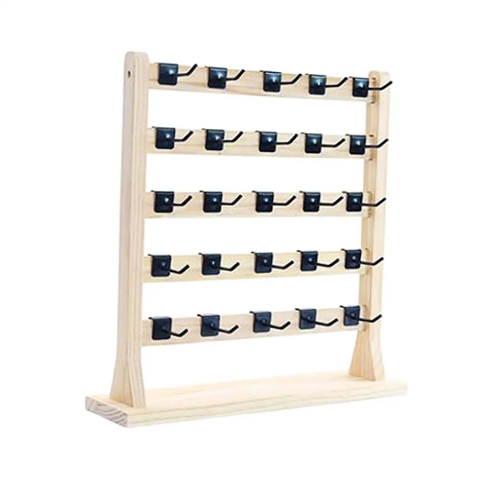 

5-Tier Earrings Display Stand Earrings Organizer with Hooks Display Tray Multipurpose Jewelry Towers for Dresser Home Showcase