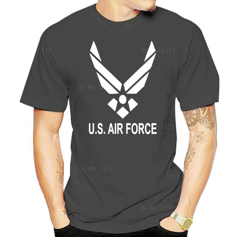 Cotone Nuovo Arrivo Moda Uomo Usaf Us Air Force T-Shirt Nera Taglia S-6Xl Summer Fashion New Black Tee Abbigliamento