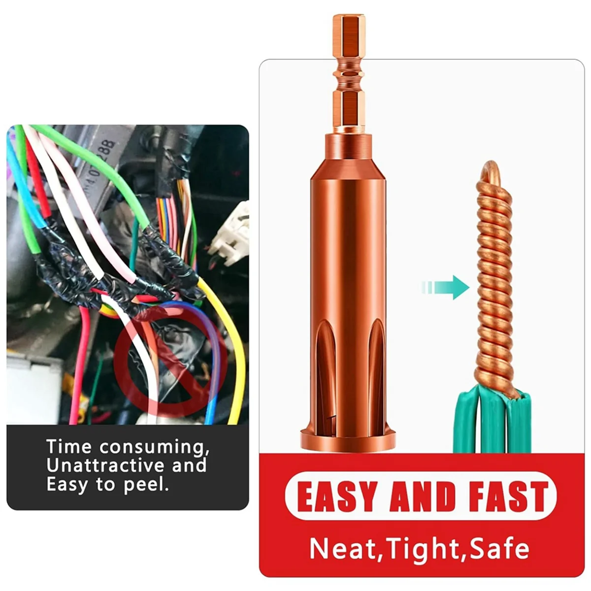 A96Q-와이어 트위스트 도구 케이블 와이어 스트리퍼 및 드릴 드라이버 또는 수동으로 전기 기술자를 위한 트위스터 와이어 스트리핑 도구