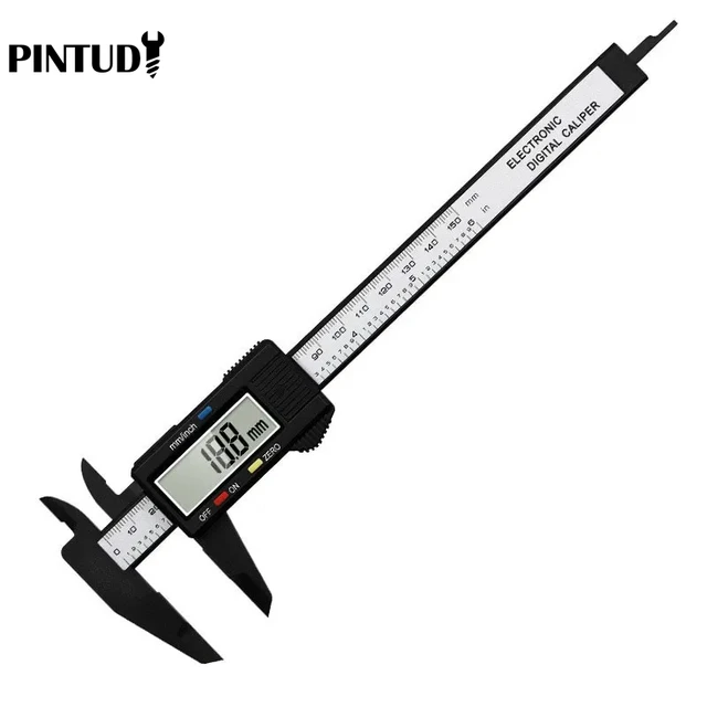 1PC Plastic Vernier Caliper Digital Display Caliper Mini Text Play Caliper Student Vernier Ruler 0 to 150mm Measuring Tool 5