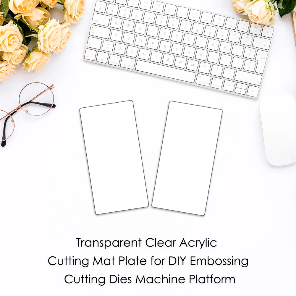 Acrylic Cutting Machine Gasket Transparent DIY Cutting Pads Standard Portable Replaceable 2 Sizes for Embossing Cutting Tool