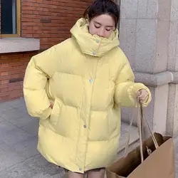 Women Warm Winter Down Jacket Lightweight Women Cotton Coat Women's Winter Hooded Cotton Coat with Thick Padded Windproof Warmth