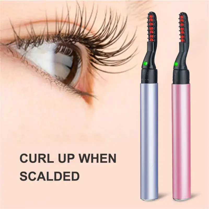 

Electric Eyelash Curler Portable Safety Electric Heated Eye Lashes Eyelash Grafting Long Lasting Makeup Tools Without Battery