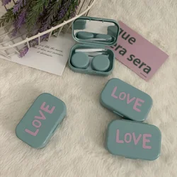 Compact and Stylish Contact Lens Case - Portable Daily Use Container (A - love)