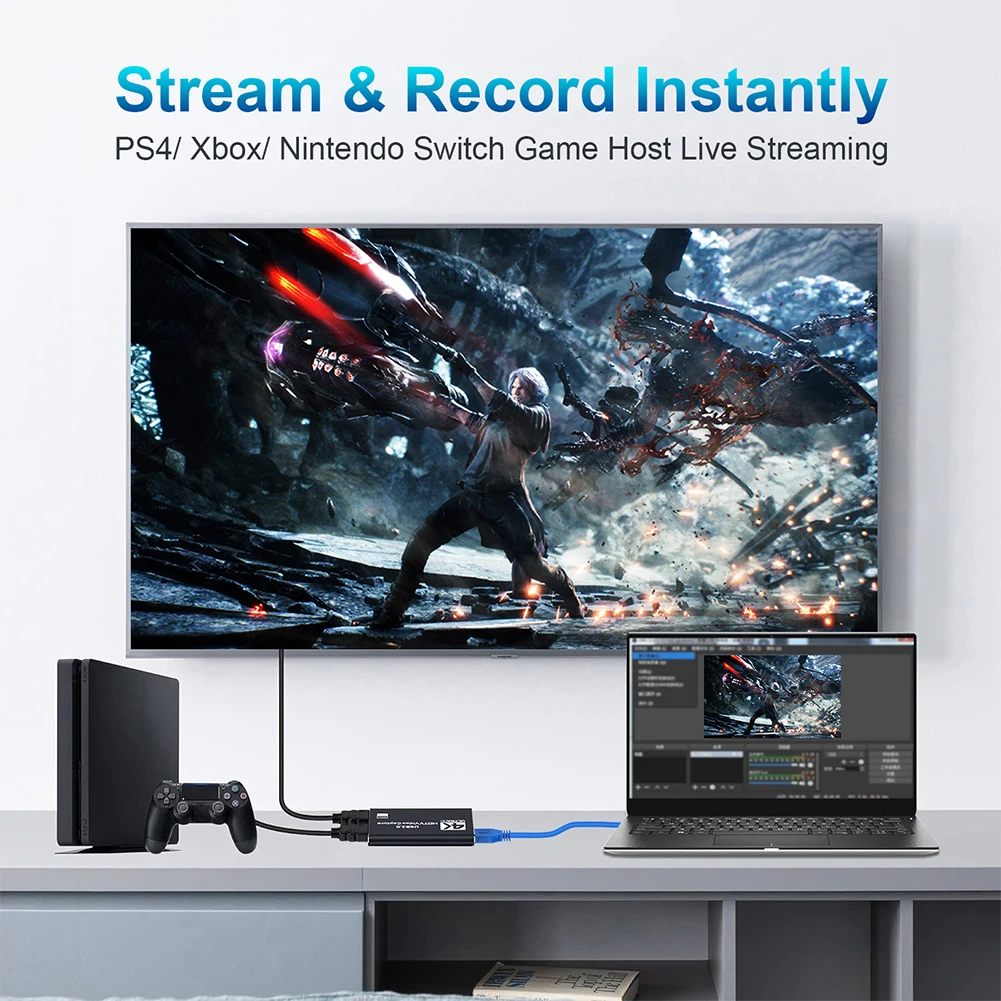 Ps4 Pro Twitch Stream Ps4 Setup 4K USB Video Capture Card