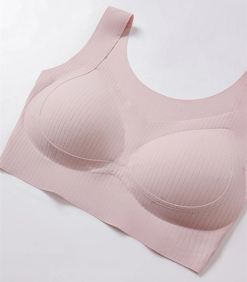 Comfortable Womens One-Piece Bra - Traceless Fixed Cup Sports Vest