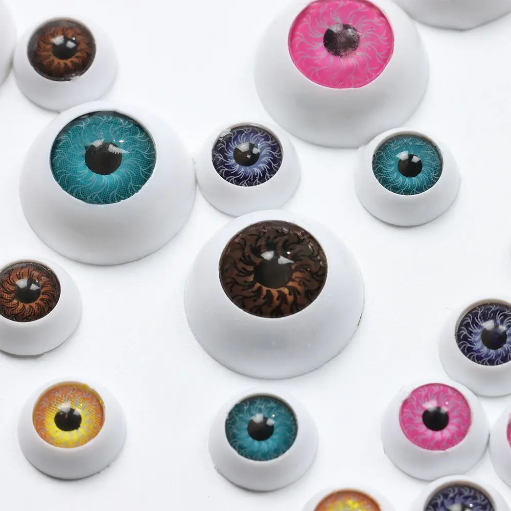 10Pcs Plastic Doll Eyeballs 12/20mm Acrylic Eyes For BJD Doll Making Crafts DIY Eyes Accessories Mini Easy Use Simulation