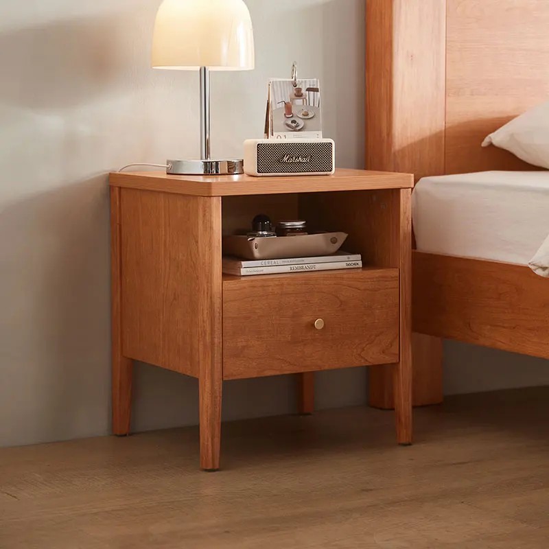 European Unique Nightstands Walnut Brown Luxury Wood Organizer Bedsides Table Bedroom Design Teen Nordic Cabeceros Furnitures