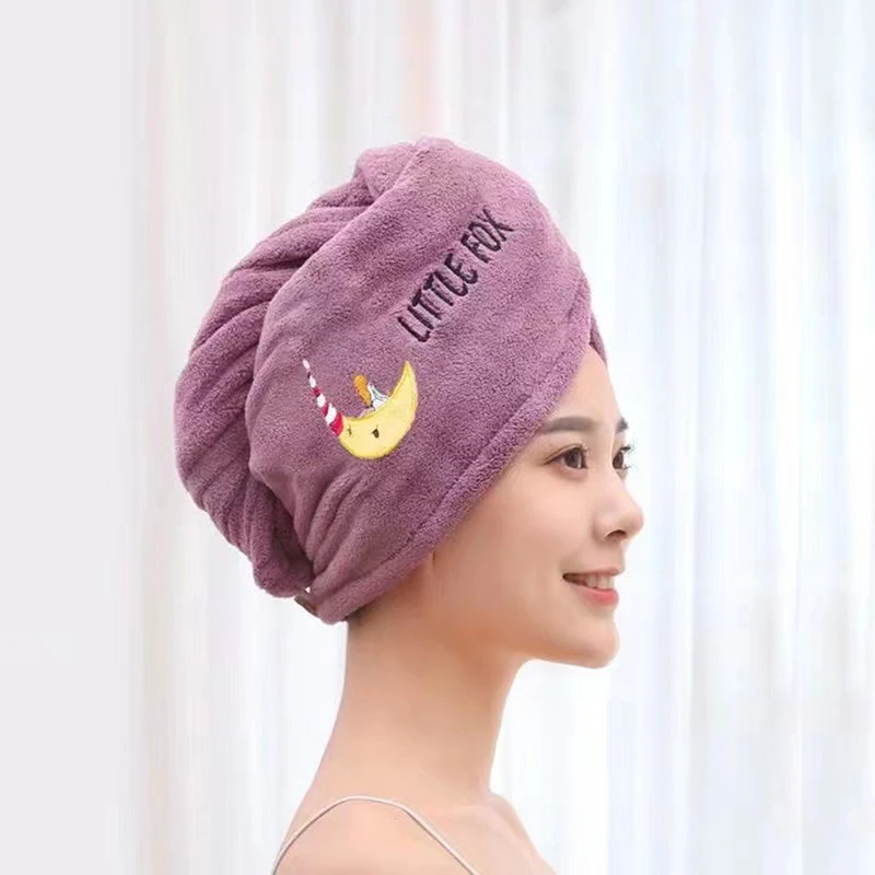 Description Picture 4 of itemWomen Soft Microfiber Towels Shower Cap Towel Bath Hats for Women Dry Hair Cap Quick Drying Soft for Lady Turban Head Girl Towel
