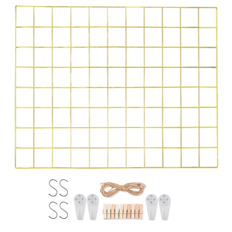 2 Pcs Grid Photo Wall,Photo Display Wall,Mesh Wall Decor