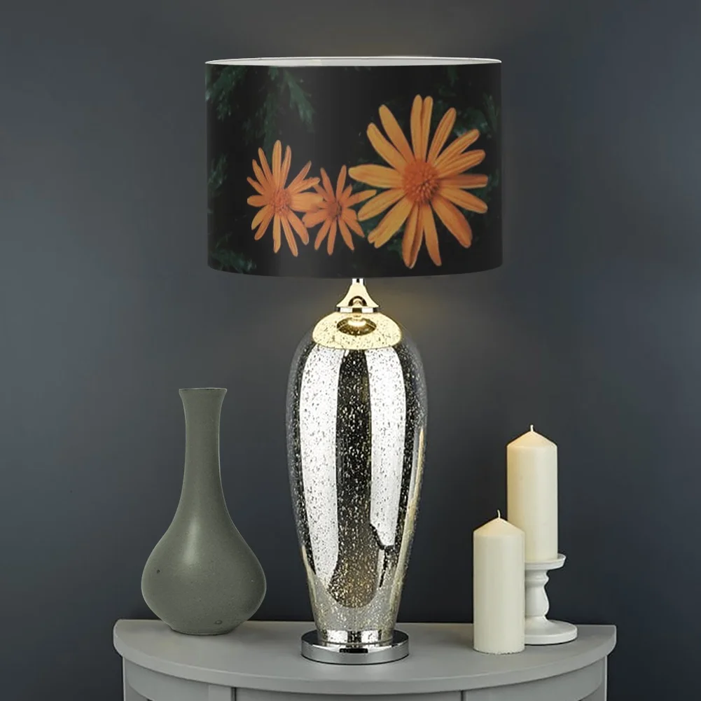 

Lamp Screen Art Chrysanthemum and Maple Leaf Bedroom Lampshades Led Cover Custom Floor Lampshade Art Bohemian Tulip-shaped Lamp