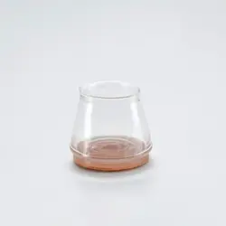 Silicone Chair Leg Floor Protectors with Felt Sliders - L (Transparent)