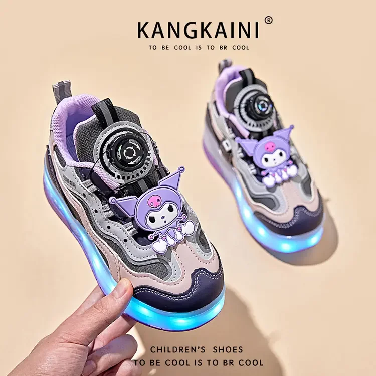 Description Picture 5 of itemChildren's roller skates Fashion outdoor sports walking shoes 2024 New LED light shoes Cute girls kids sneakers Christmas gift