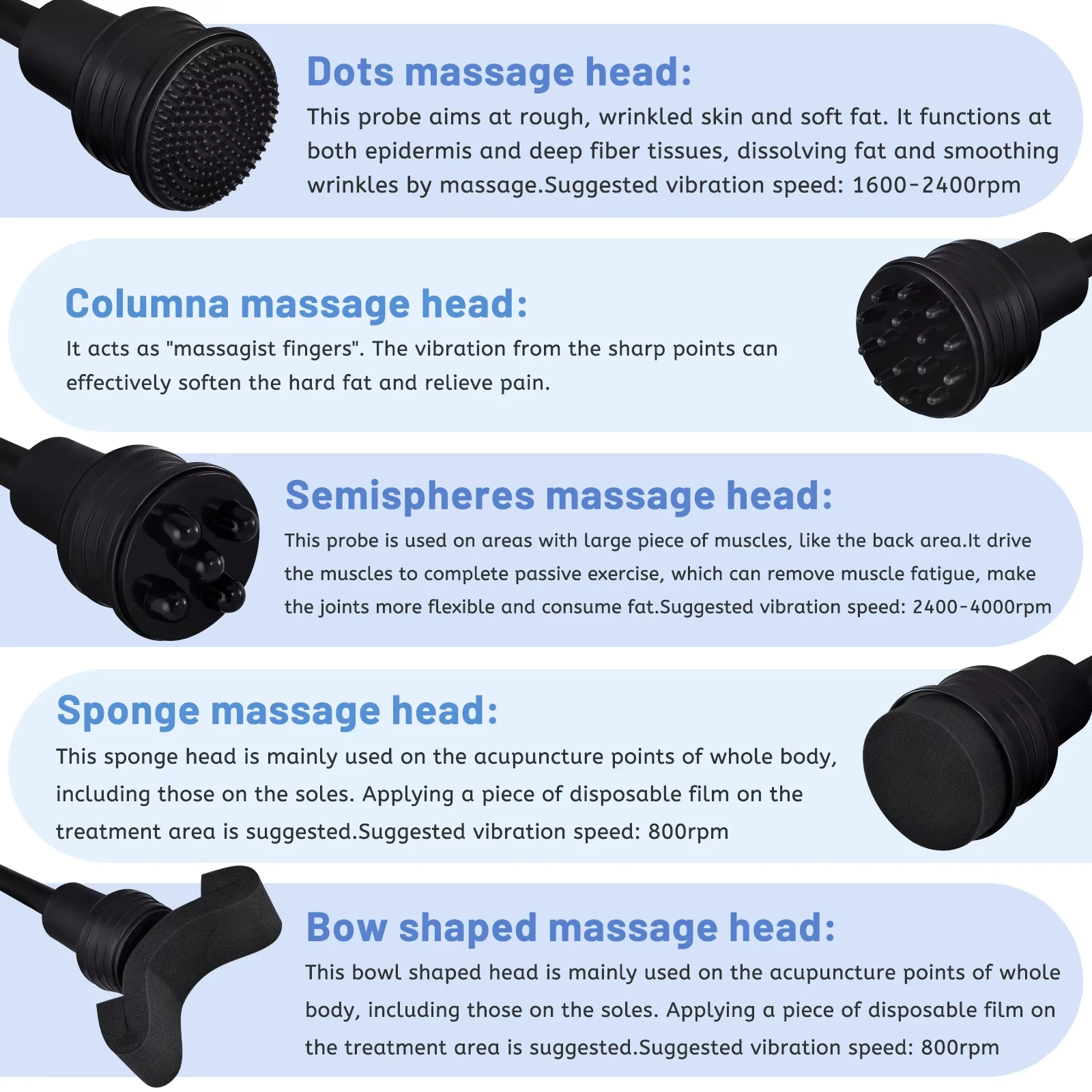 G5 Massage Cellulite Machine Portable High Frequency Fat Reduce Shaping Massager With 5 Heads