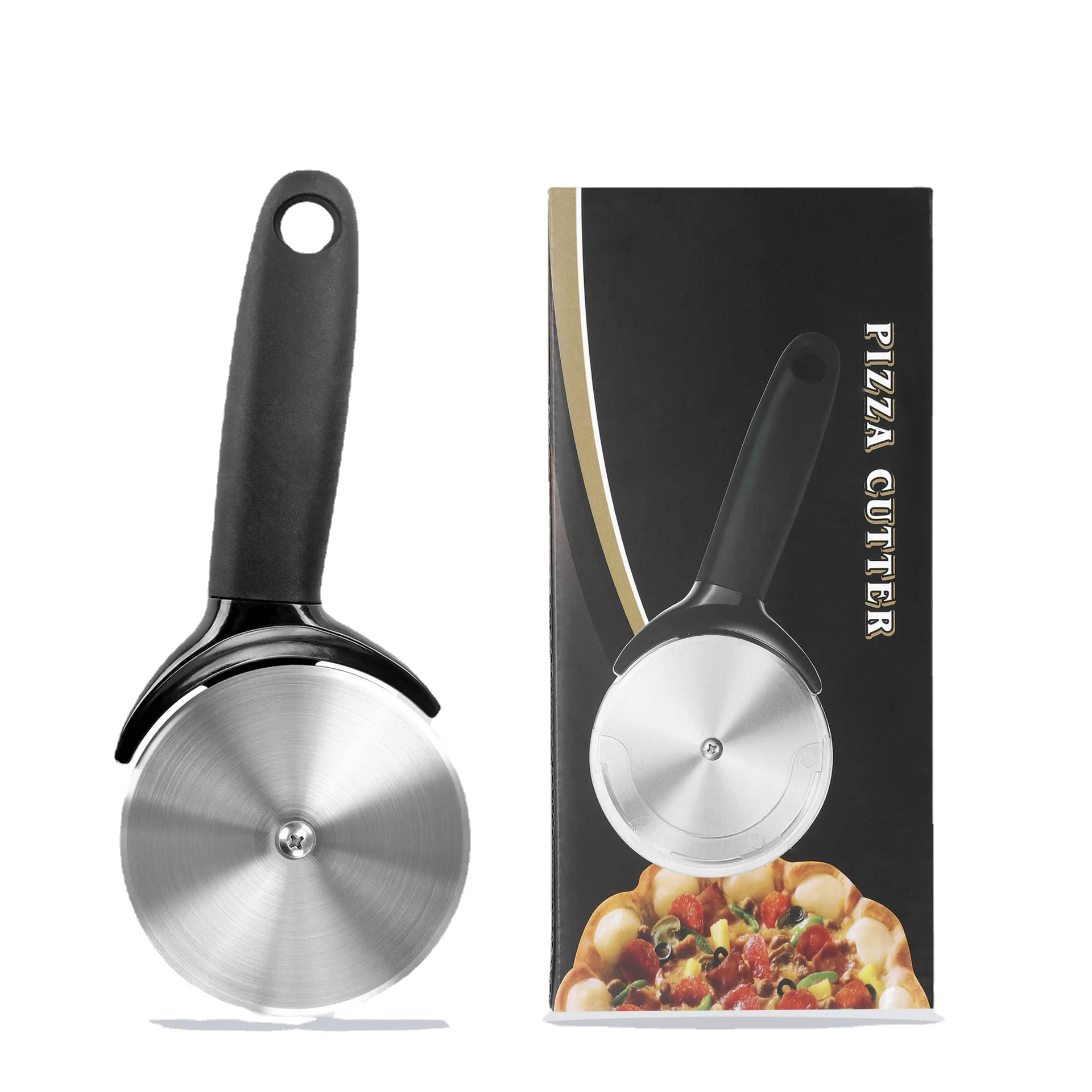 Stainless Steel Pizza Cutter Pastry Roller Cutter Pizza Cookie Cake Roller Wheel Protect Cover Bakeware Kitchen Accessories