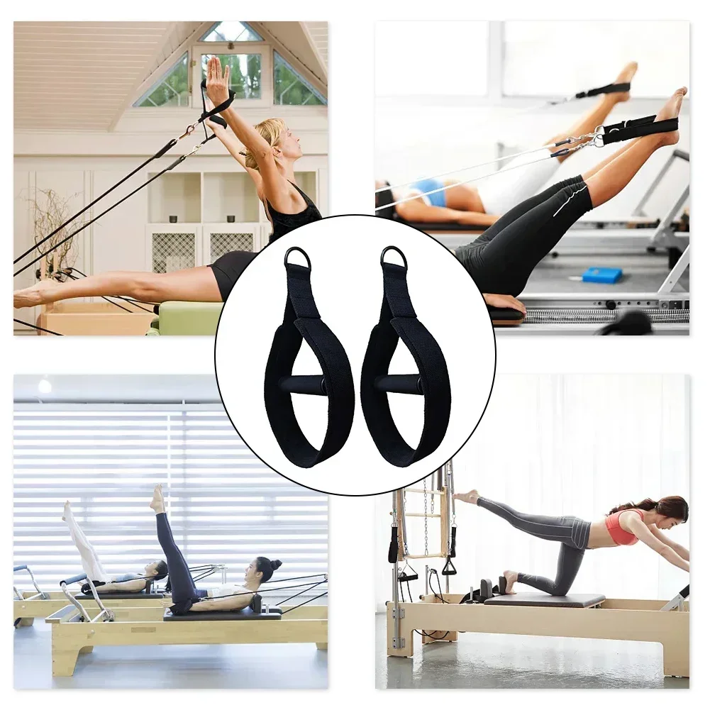 Correas Dobles Para Pilates Y Yoga - Anillas En D Acolchadas, 2 Longitudes - Ideales Para Reformer, Gimnasio O Casa - Material De Algodón Resistente