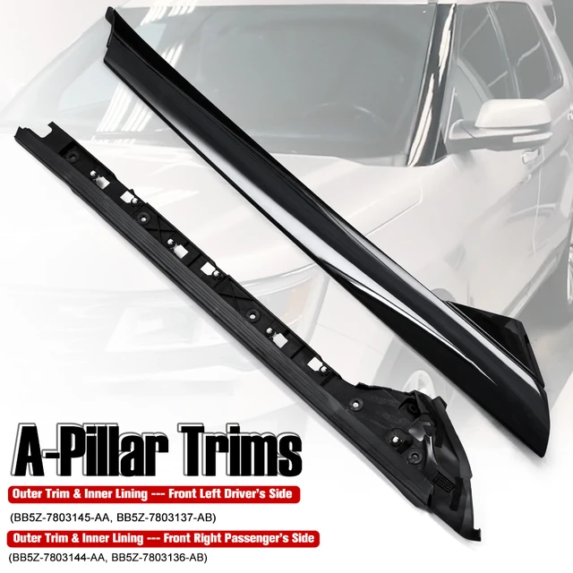 trim panel Ford BB5Z7803145AA左+右のフロントフロントガラスAピラートリムモールディングパネル Front