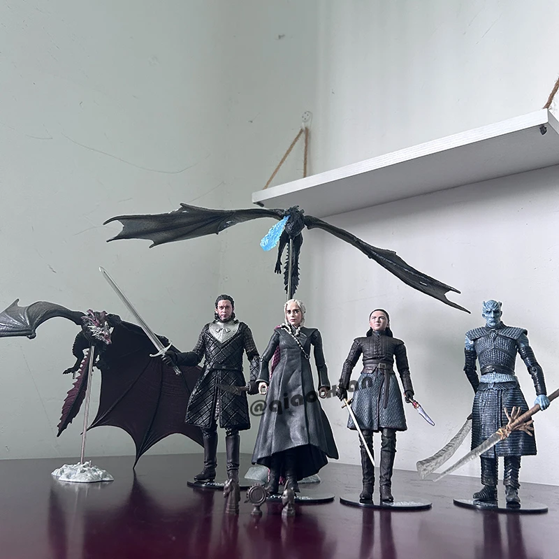 Jon Snow Night King Daenerys Targaryen 프로스트 웜 비전 블랙 아이스 드래곤 레이걸 액션 피규어 모델 장난감, 데스크탑 장식