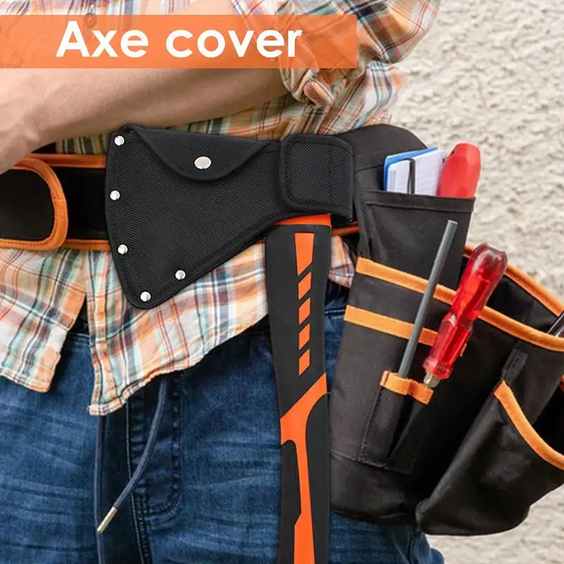 Hatchet Sheath For Belt Waist Hangable Thicken Adjustable Axe Sheath With Metal Buckle Nylon Hatchet Cover Camping Accessories 2