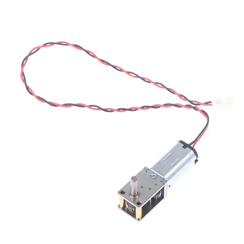 DC 3V-6V 12RPM Mini N30 Gear Motor Single Long Shaft Slow Speed High Torque Worm All Metal Gearbox Motor Right Angle Robot