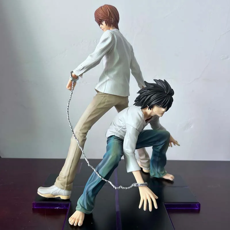 Death Note Figurine 10 Cm: L Lawliet E Yagami Light - Action Figure In PVC Per Collezionisti - Decorazione Da Scrivania