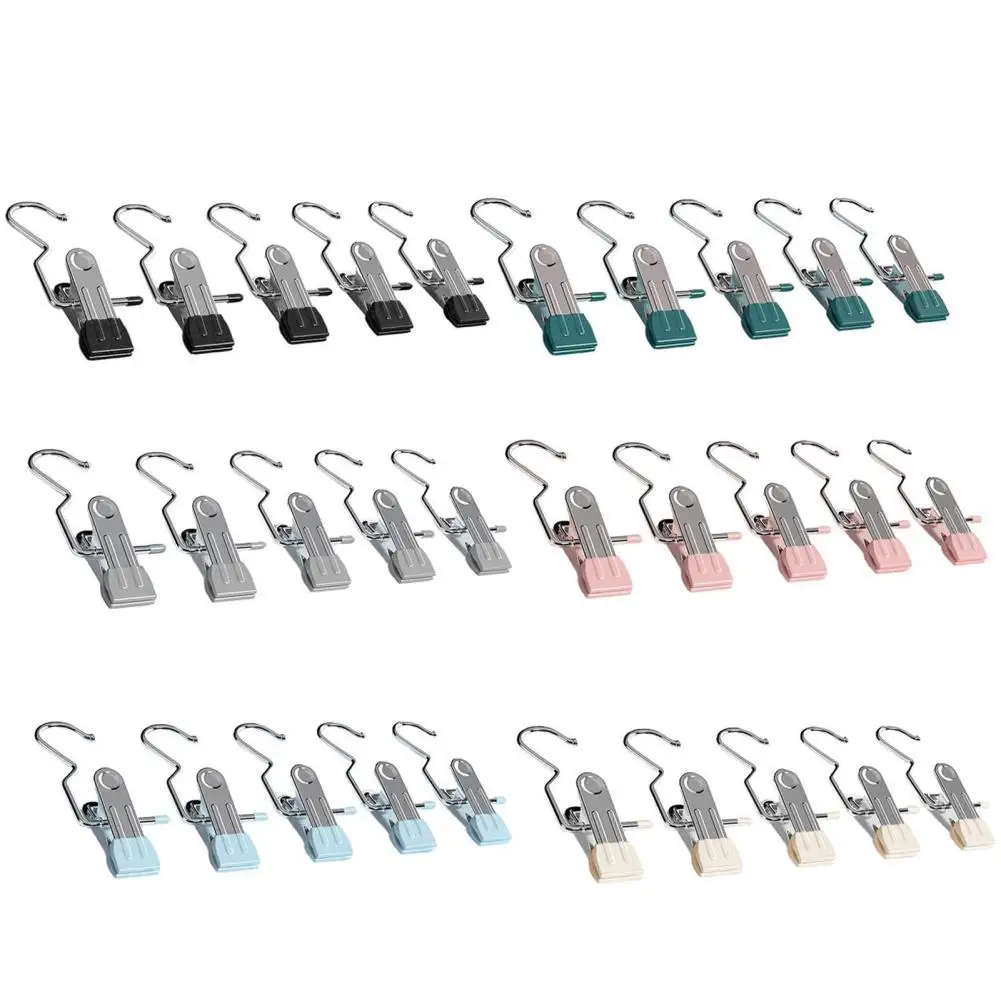 

Non-slip Clothes Hangers Metal Hanger Clips 360-degree Rotating Hat Pants Storage Hook for Closet Organization Travel Camping