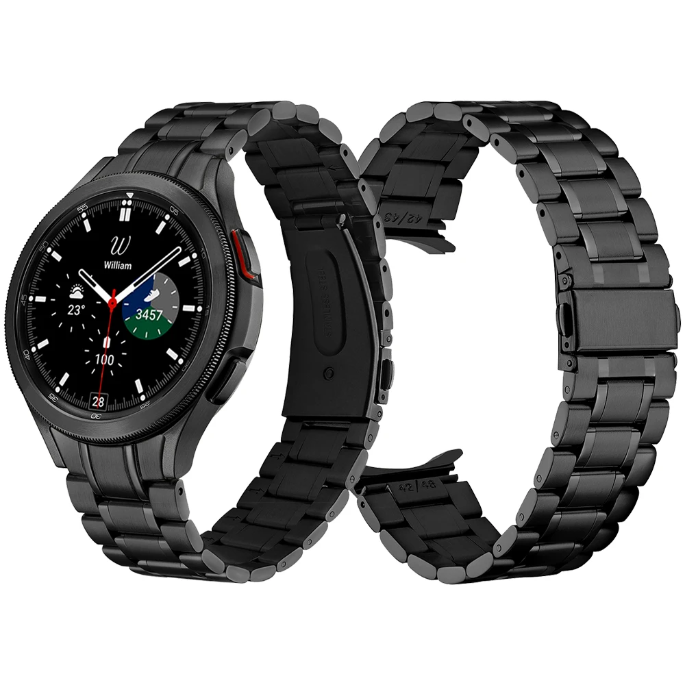 

No Gaps Metal Stainless Steel Watchband For Samsung Galaxy Watch 4 Classic 46mm 42mm Smartwatch Strap Band Bracelet Wristband