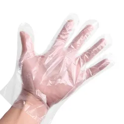 Multipurpose Disposable Plastic Gloves - Individually Packaged for Kitchen, Cleaning, and Daily Use (Transparent)