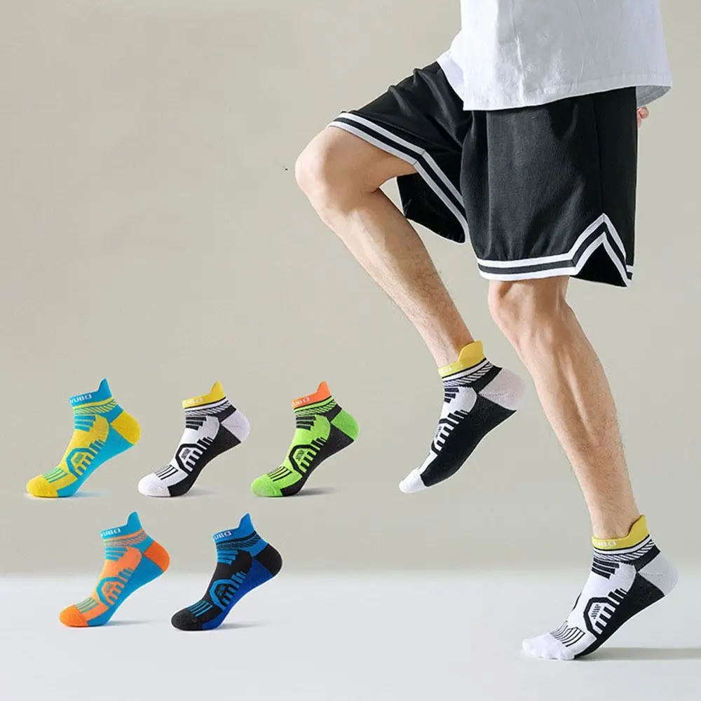 

Deodorant Towel Bottom Ankle Socks Professional Moisture Wicking Bright Color Athletic Socks Cotton Socks for Mens Cycling