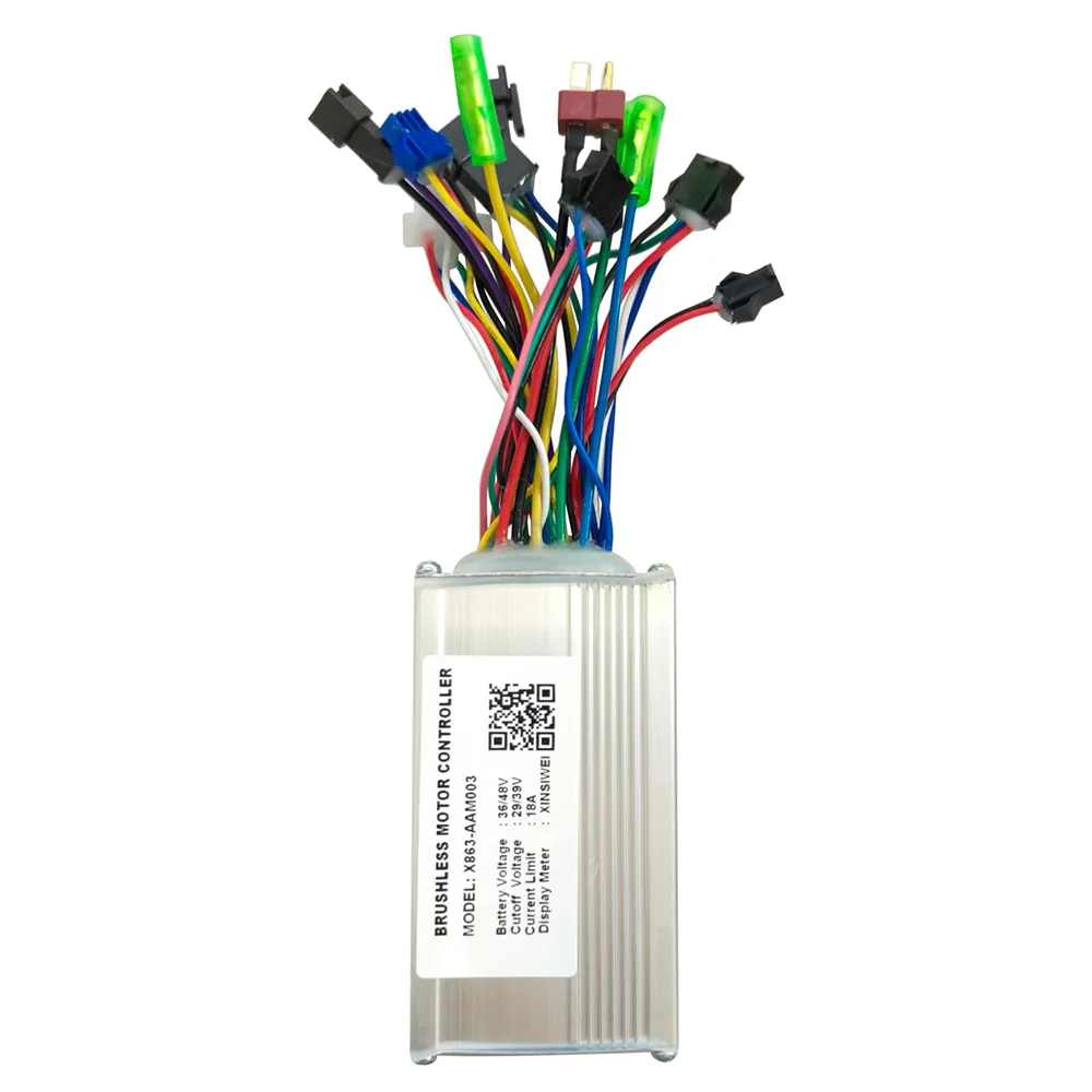 X863-AAM003 36/48V 18A 전기 자전거 브러시리스 모터 컨트롤러 (XINSIWEI 프로토콜 전기 스쿠터 속도 부품, MTB 팻 바이크용)