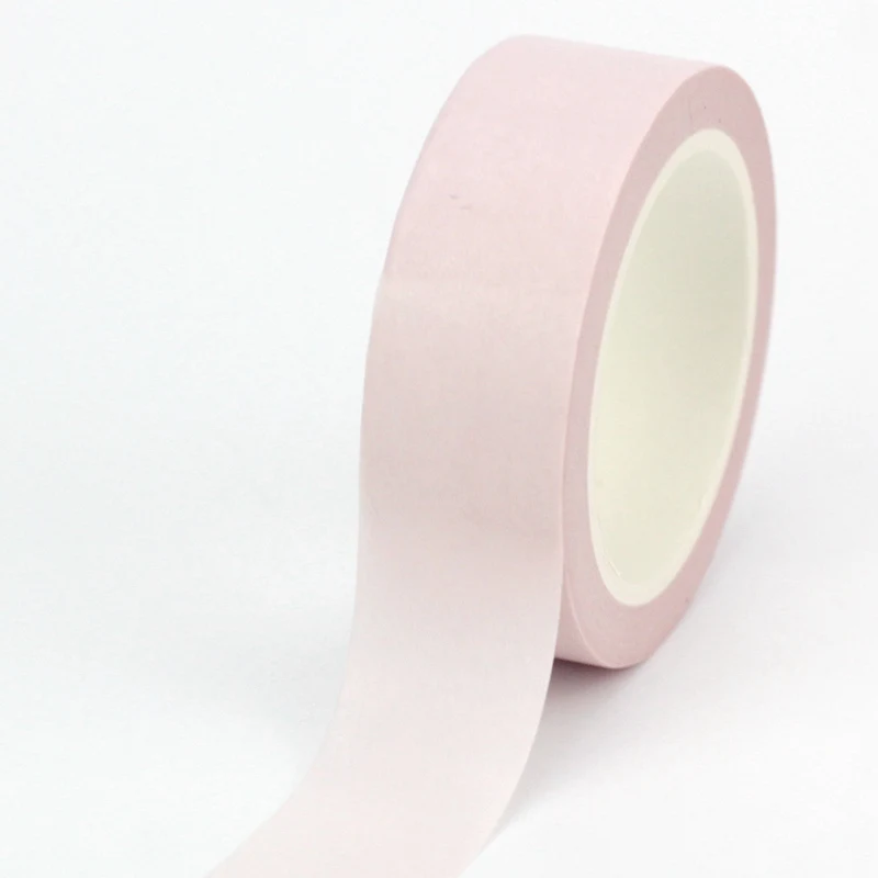 

1PC. 10M Deco Pink White Solid Color Washi Tape for Planner Scrapbooking Adhesive Stickers Masking Tape Kawaii Papeleria