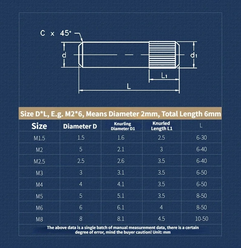 5~50pcs Knurled Dowel M1.5 M2 M2.5 M3 M4 M5 M6M8 304 Stainless Steel Cylindrical Pin Shaft Pin Toy Connecting Rod Lock Hinge