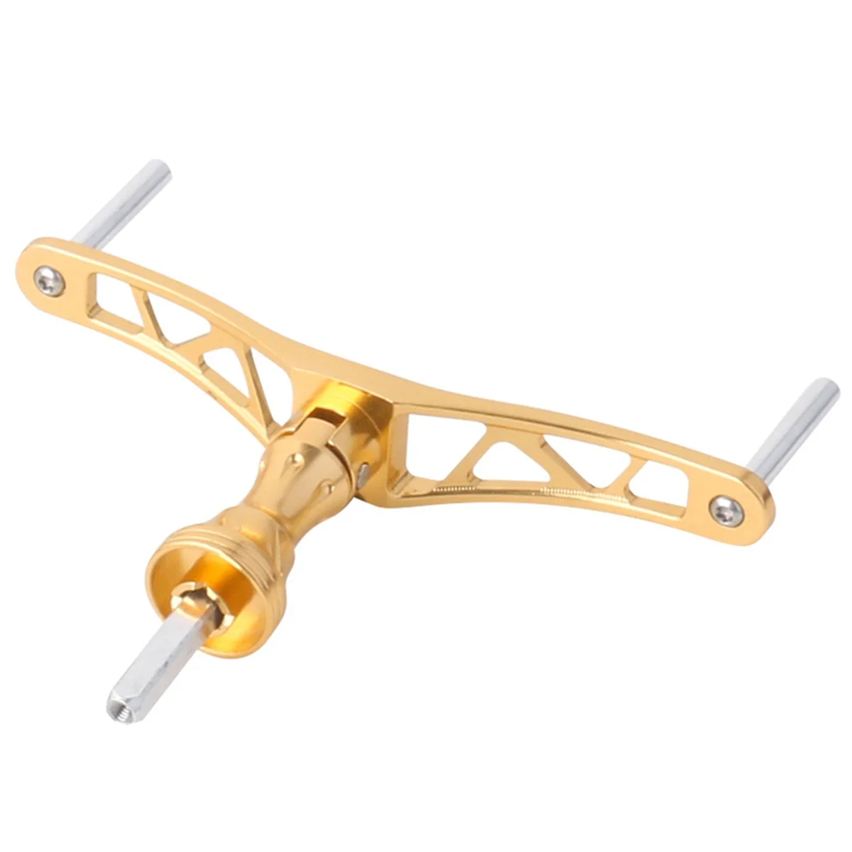 BAAU Double Grip Spinnings Reel Rocker, Fishing Reel Accessories Double Rocker Modified DIY Fishing Handle,E