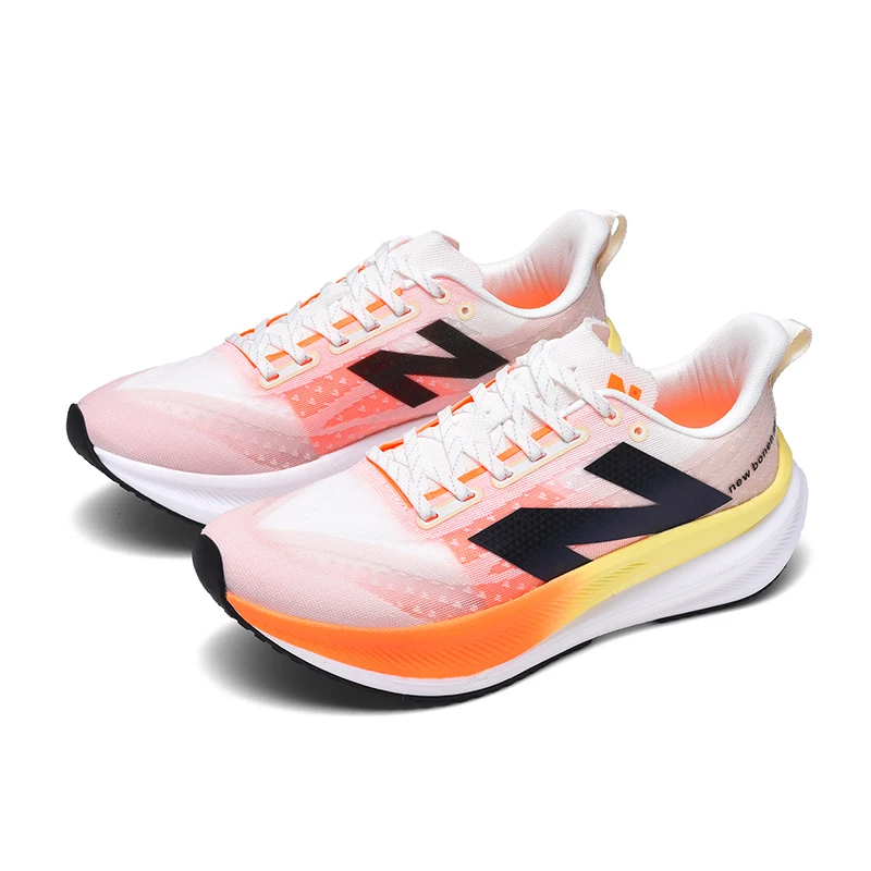 Novos Tênis de Corrida Bone Respirável e Leve com Placa de Carbono, Antiderrapante e Superior em Malha Resistente ao Desga...