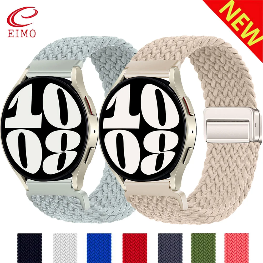 Correa Trenzada De Nailon Para Samsung Galaxy Watch 6, Correa Clásica De 20 Y 22Mm, 40Mm, 43Mm, 44/4/5 Pro, Para Huawei Watch Gt2 3