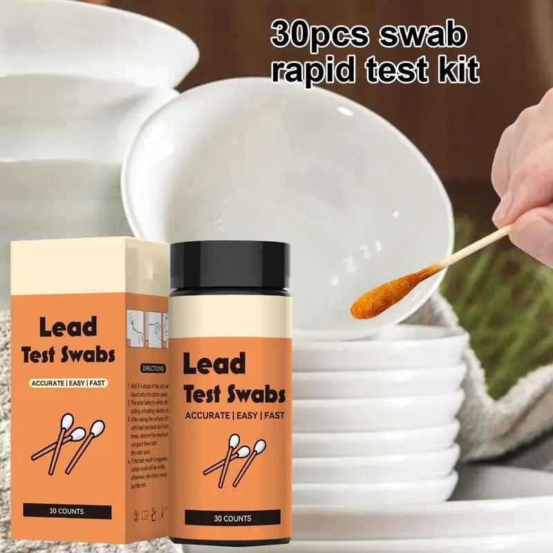 

30pcs Lead Testing Kit Instant Lead Test Kits for Rapid Results Results in 30 Seconds Instant Lead Test for Painted Wood Plaster