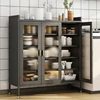 Modern Metal Kitchen Cabinet with Door Household Dust-proof Kitchen Cabinets Multi-functional Small Appliance Storage Cabinet 3
